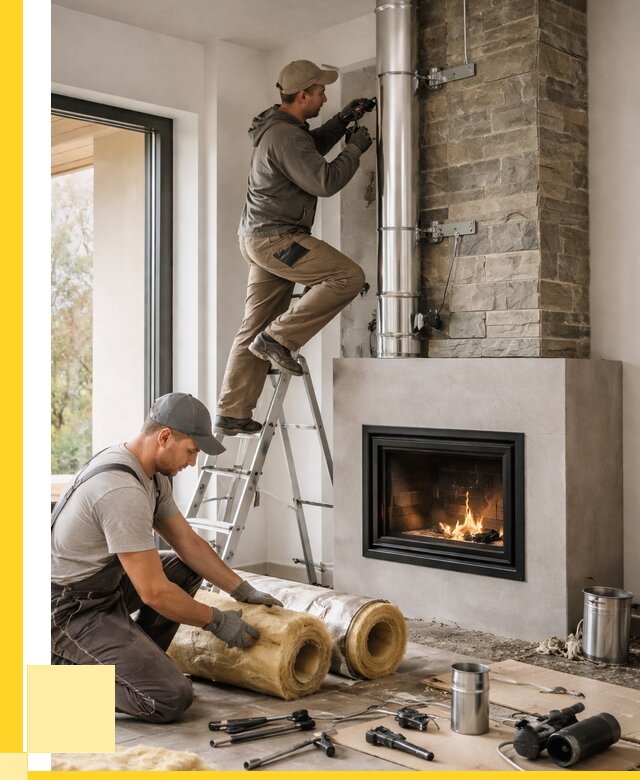 Монтаж дымоходов для каминов в Усинске от 15357 р. ЭриданСнс