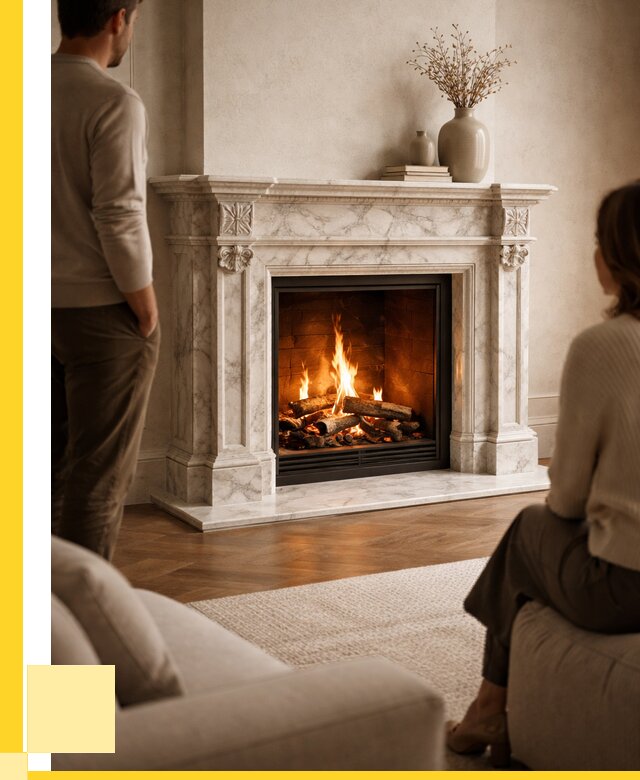 Мраморные камины под ключ в Усинске от 255950 р. | ЭриданСнс