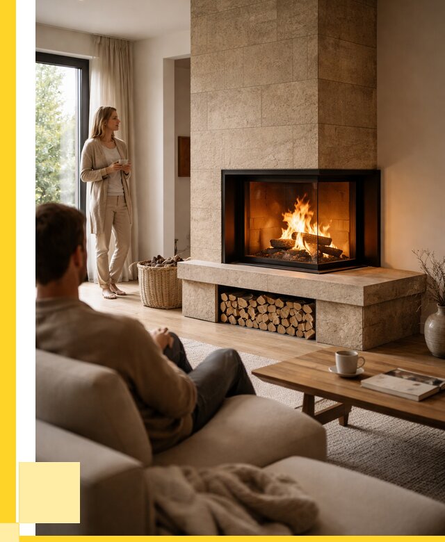 Угловые камины из кирпича установка в Усинске от 153570 р. ЭриданСнс