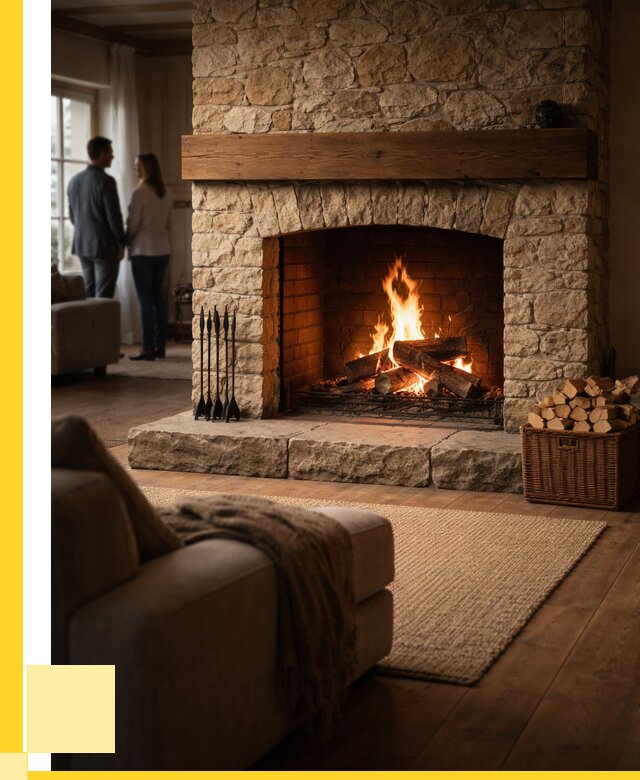 Открытые камины под ключ в Усинске от 153570 р. ЭриданСнс