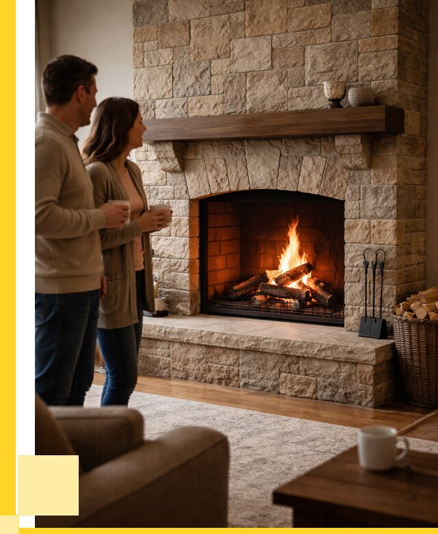 Каменные камины на заказ в Усинске от 184284 р. | ЭриданСнс