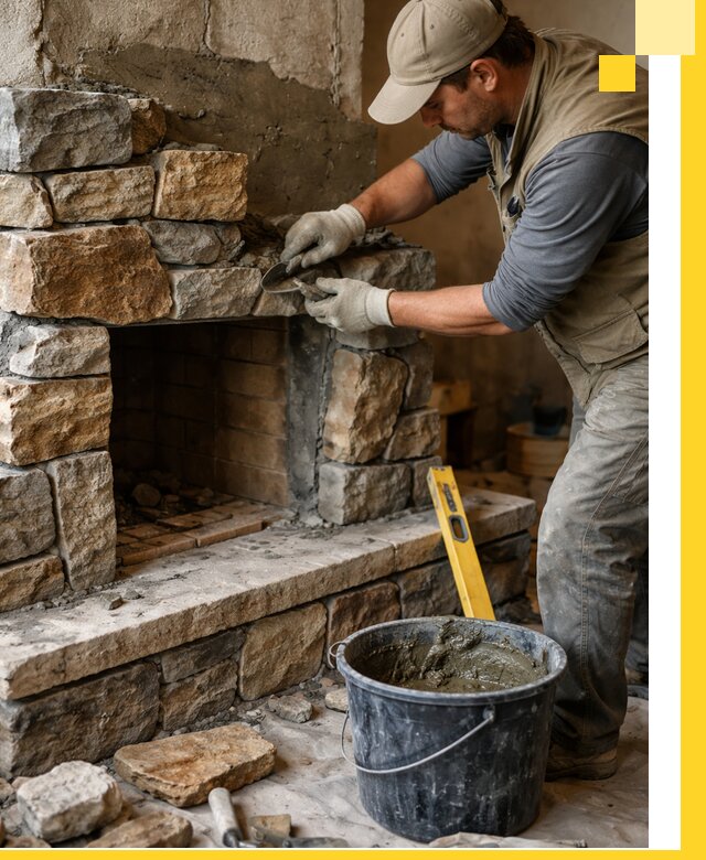 Изготовление и установка каменных каминов под ключ в Усинске