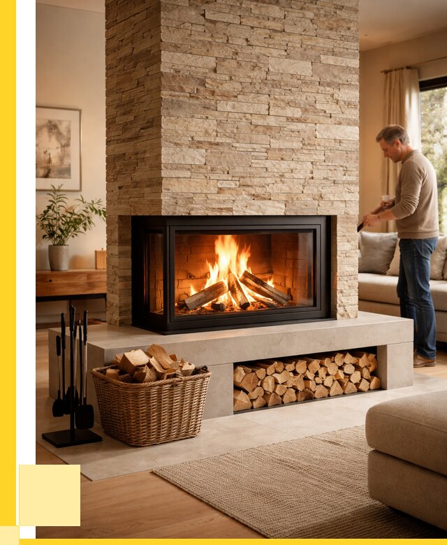 Дровяной камин под ключ в Усинске от 204760 р. | ЭриданСнс