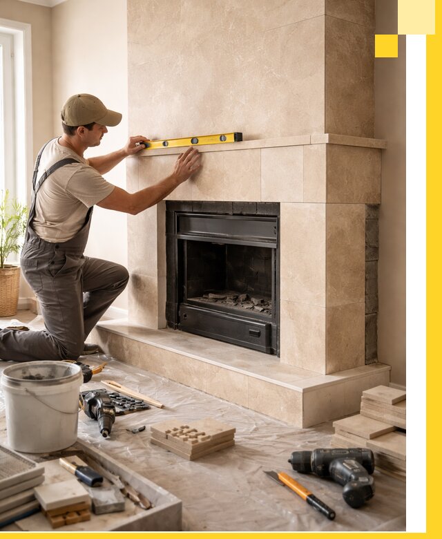 Установка и монтаж каминов в частном доме под ключ в Усинске