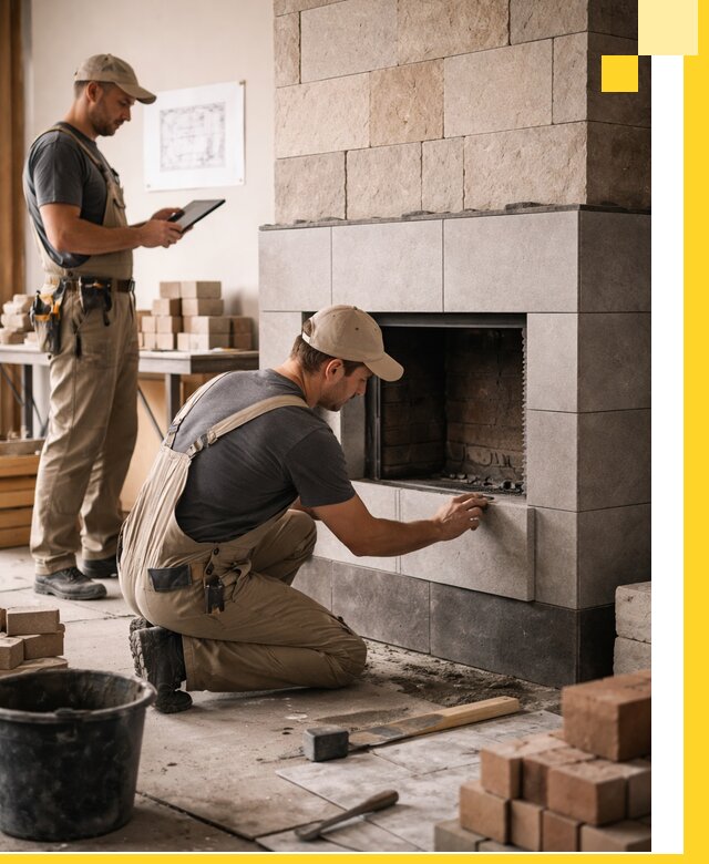 Индивидуальные проекты каминов и каминных систем в Усинске