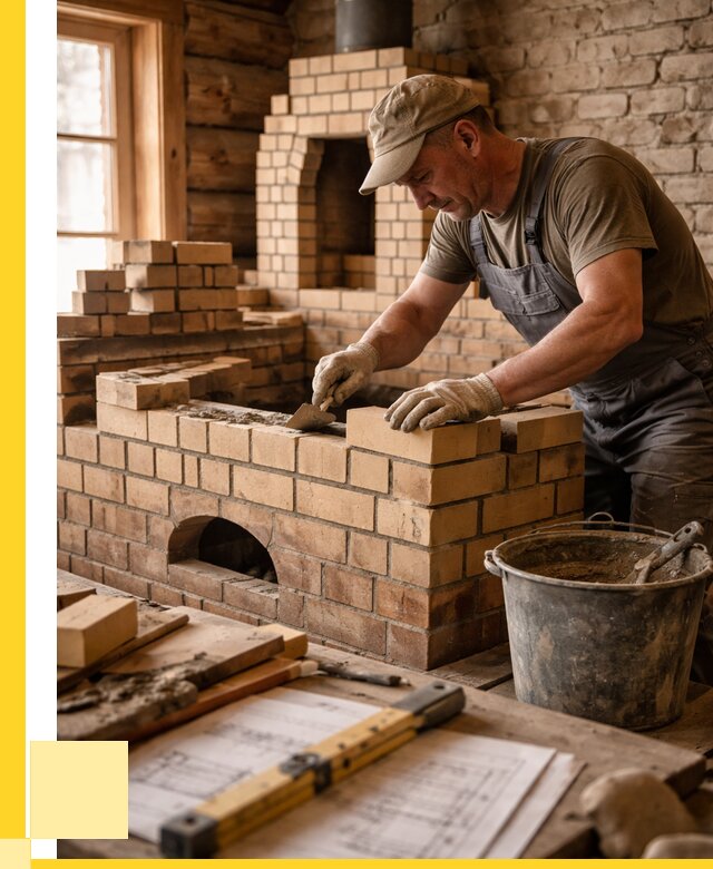 Кладка печей из кирпича в Усинске цены от 30714 р. - ЭриданСнс