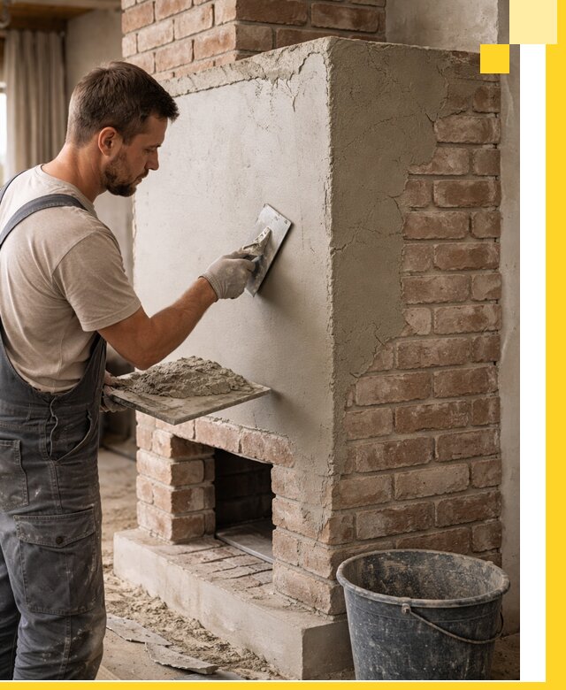 Отделка печей и облицовка каминов в Усинске под ключ