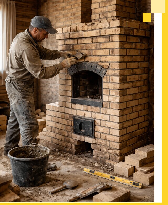 Кирпичные печи под ключ в Усинске: проектирование и кладка