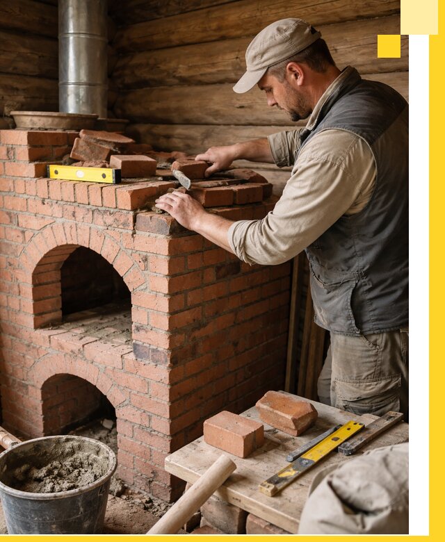 Изготовление и установка русских печей в Усинске под ключ