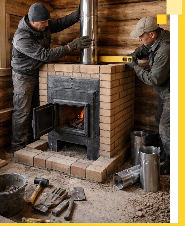 Проектирование, изготовление и установка банных печей в Усинске