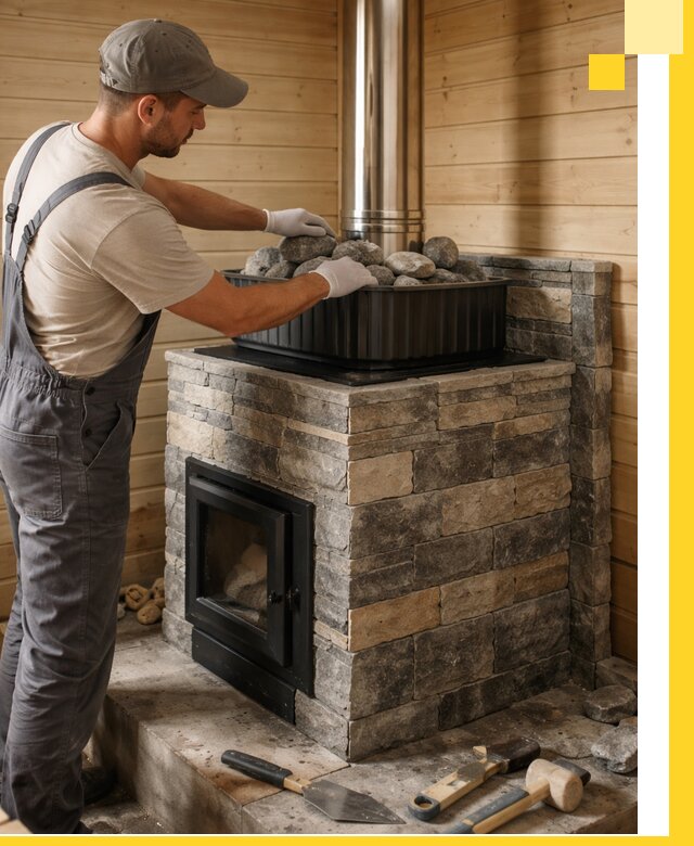 Печи для парной в Усинске, производство, монтаж и обслуживание