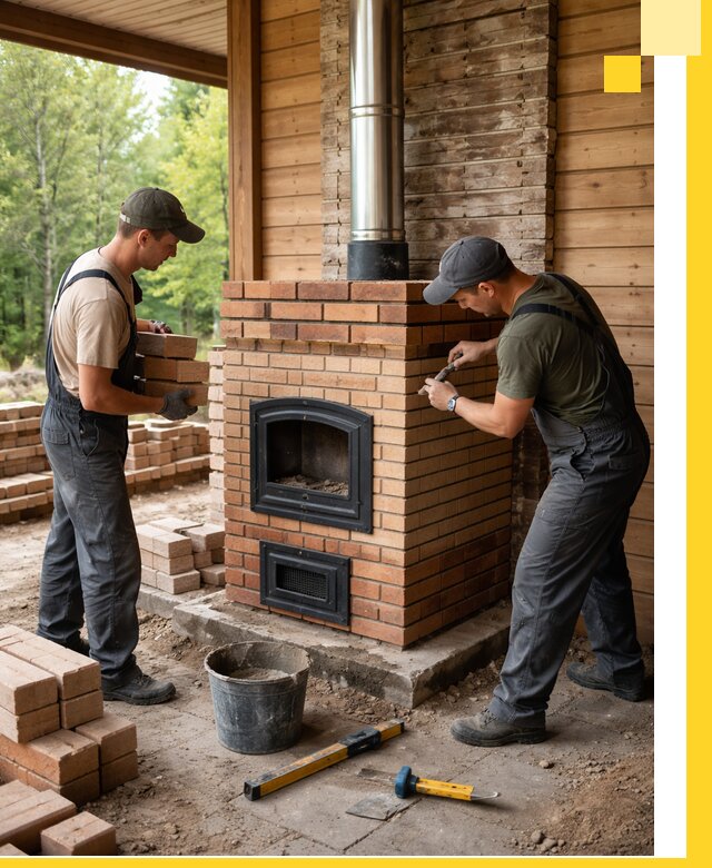 Производство и установка дачных печей под ключ в Усинске