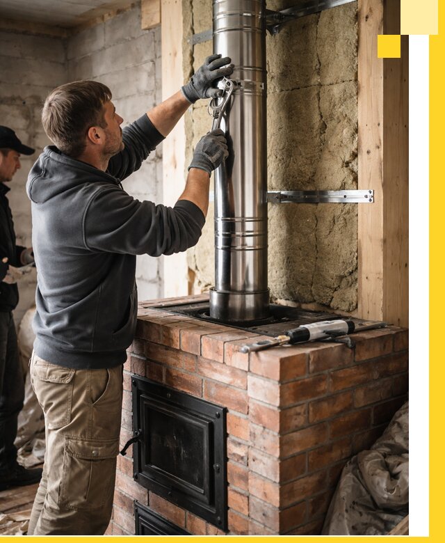 Изготовление и монтаж печей и дымоходов под ключ в Усинске
