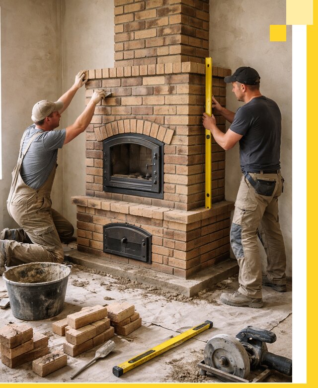 Продажа и установка печей и каминов для дома под ключ в Усинске