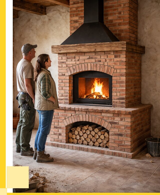 Печи камины из кирпича в Усинске от 122856 р. | ЭриданСнс