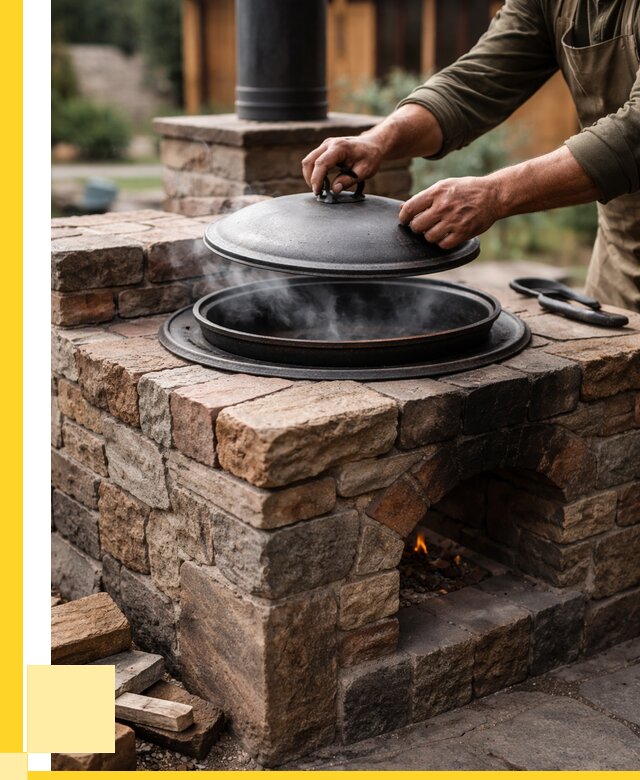 Печи для казана в Усинске по цене от 18428 р. | ЭриданСнс