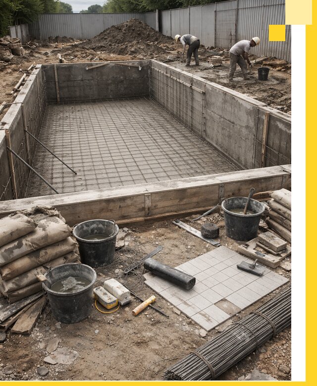 Строительство бассейнов под ключ в Усинске, дизайн и монтаж