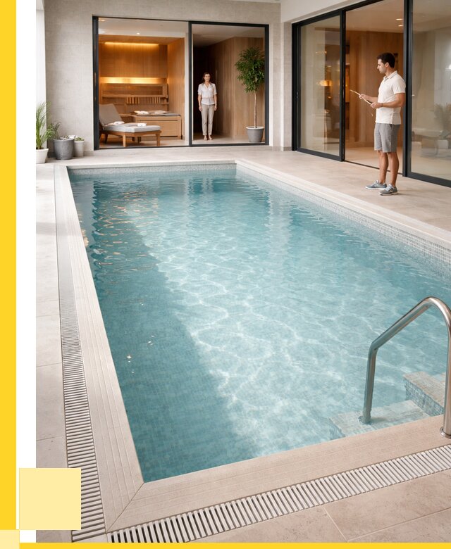 Отделка бассейна пленкой ПВХ в Усинске от 3583 р. - ЭриданСнс