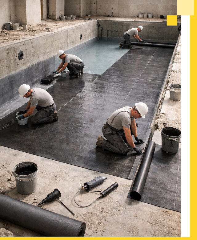 Профессиональная гидроизоляция бассейнов и чаш в Усинске под ключ