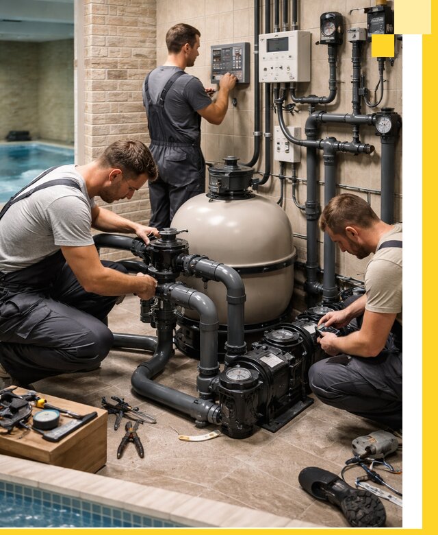 Комплексное оборудование для бассейнов под ключ в Усинске