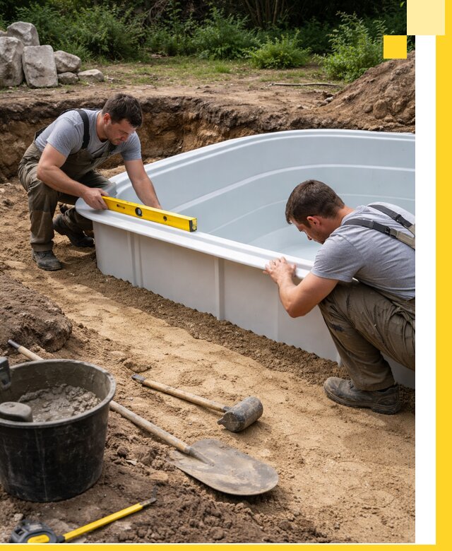 Производство и установка пластиковых бассейнов в Усинске под ключ