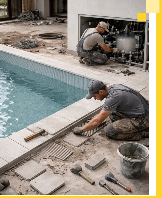 Строительство и монтаж бассейнов в коттедже в Усинске