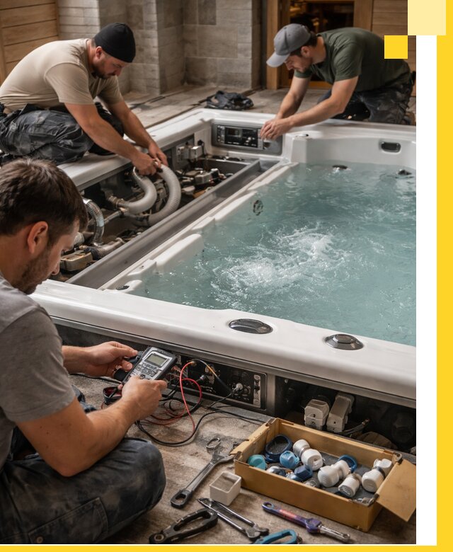 Гидромассажные бассейны под ключ в Усинске, дизайн и монтаж