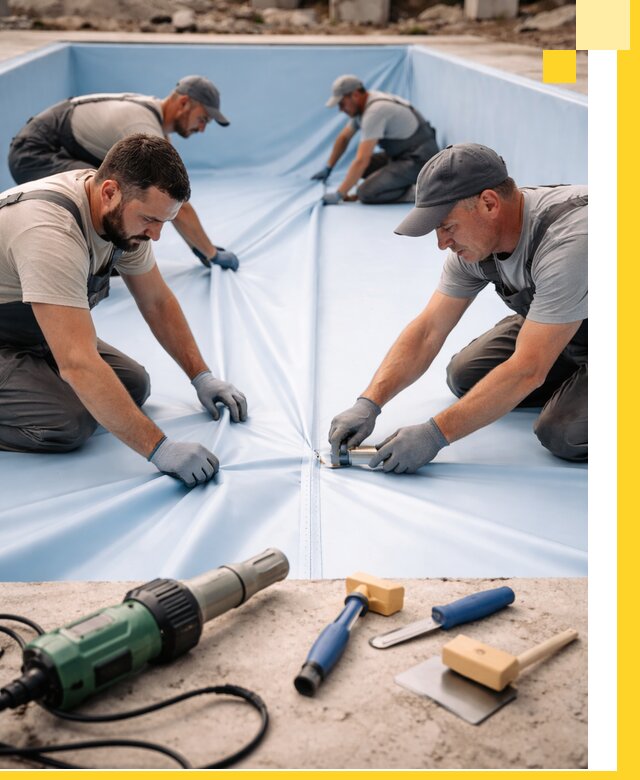 ПВХ пленка для бассейнов с монтажом и гарантией в Усинске