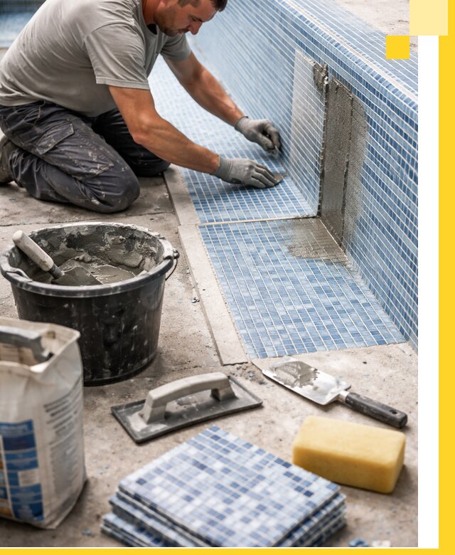 Укладка и ремонт мозаики для бассейнов под ключ в Усинске