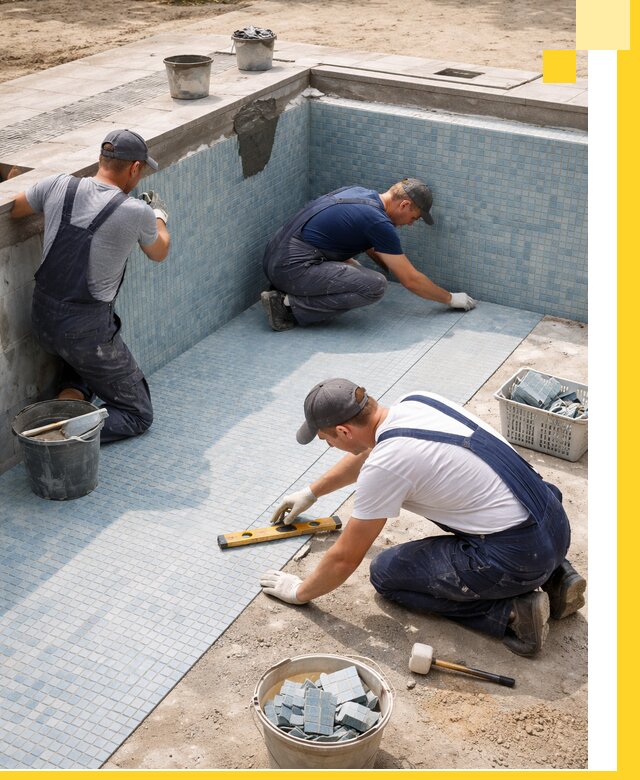 Укладка и установка плитки для бассейнов под ключ в Усинске