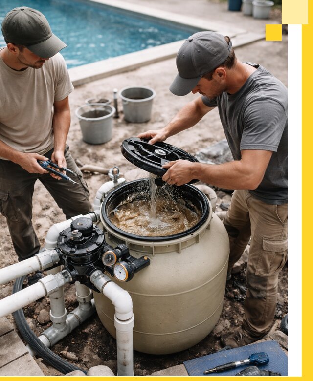 Установка и обслуживание песочных фильтров для бассейнов в Усинске