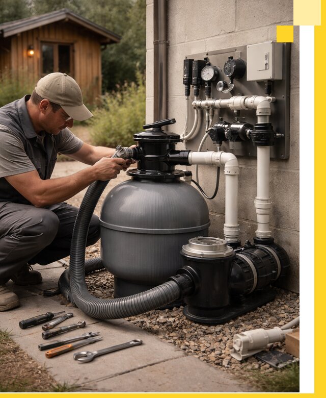 Продажа и монтаж фильтров и насосов для бассейнов в Усинске