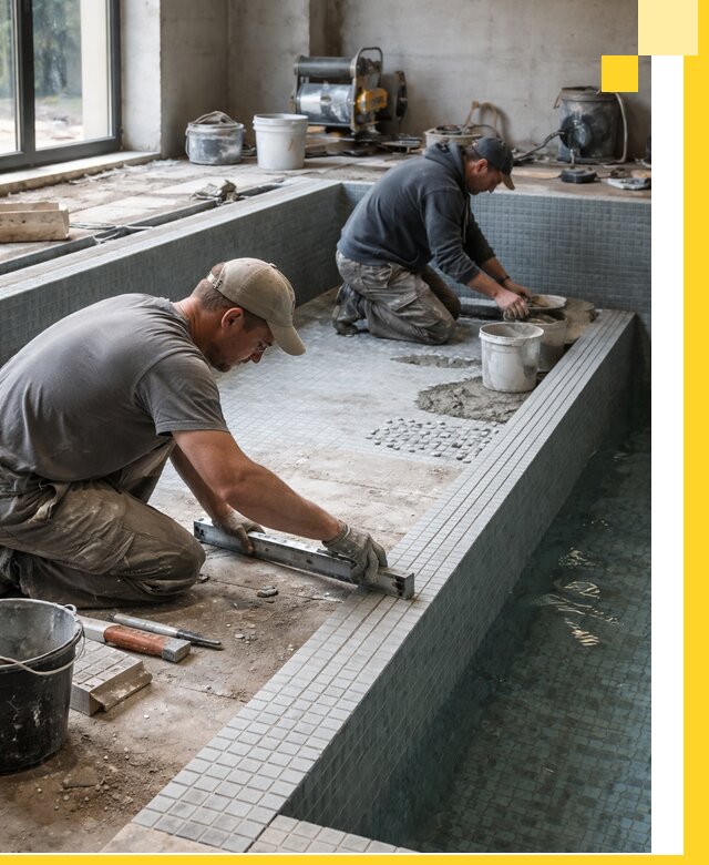 Строительство бассейна в частном доме в Усинске под ключ