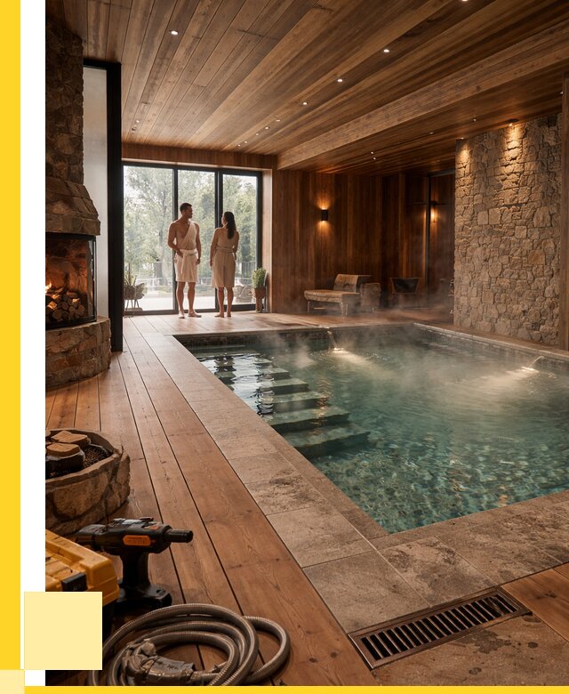 Проекты бань с бассейном под ключ в Усинске от 76785 р., ЭриданСнс