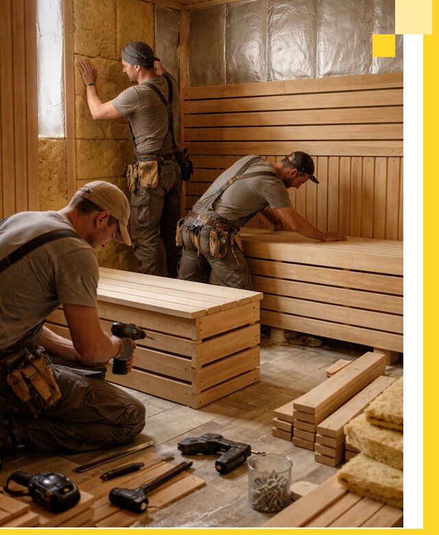 Профессиональное строительство саун под ключ в Усинске