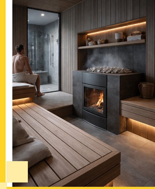 Проект сауны в частном доме в Усинске от 35833 р. | ЭриданСнс