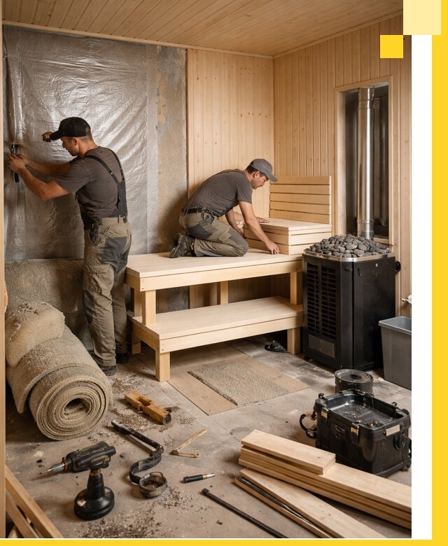 Проекты саун под ключ в Усинске дизайн и строительство