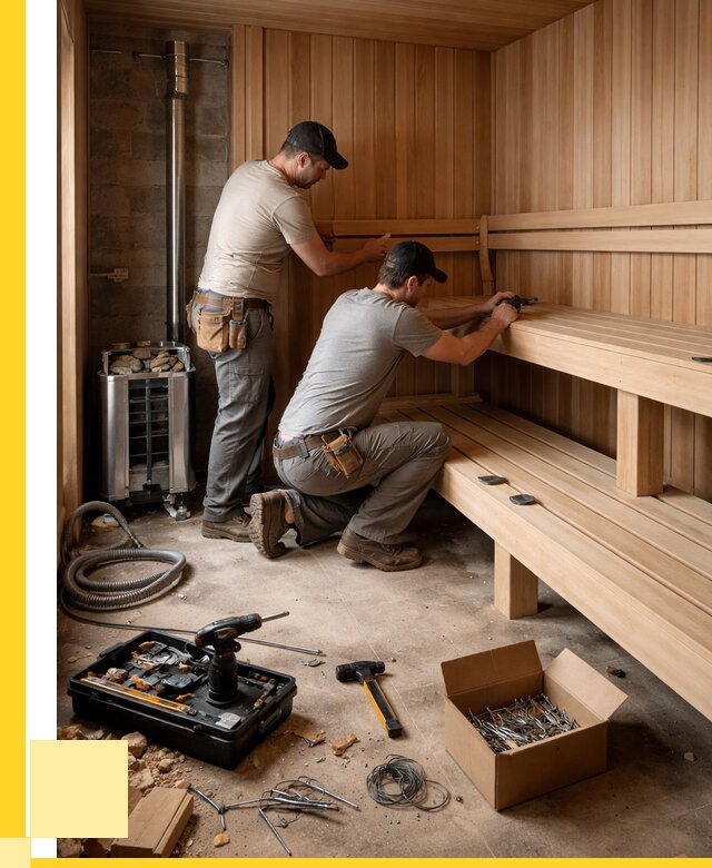 Монтаж саун под ключ в Усинске от 122856 р. | ЭриданСнс