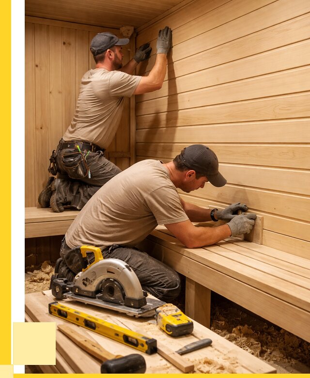 Обшивка саун вагонкой в Усинске от 2560 р. | ЭриданСнс