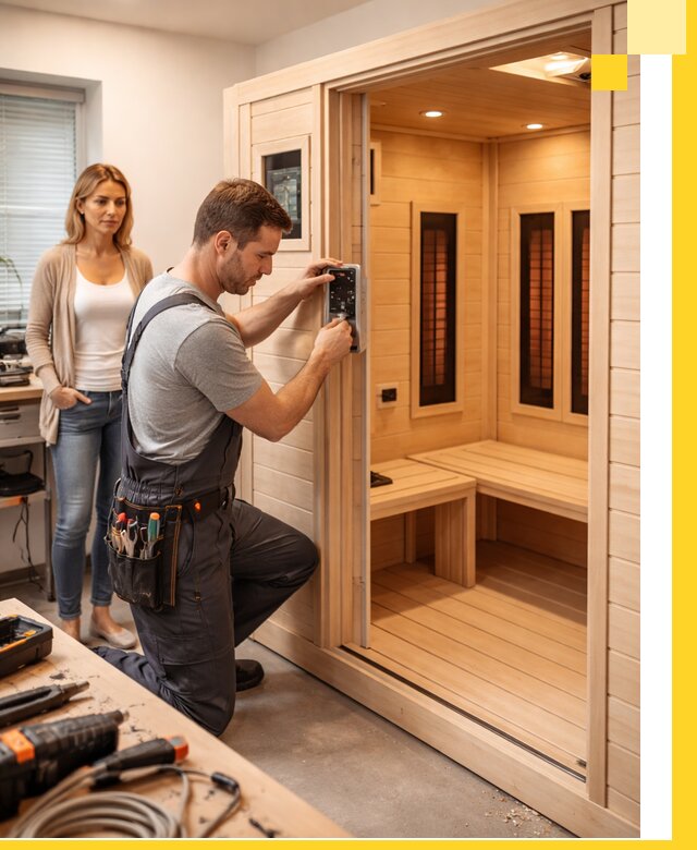 Инфракрасные сауны под ключ в Усинске продажа и установка