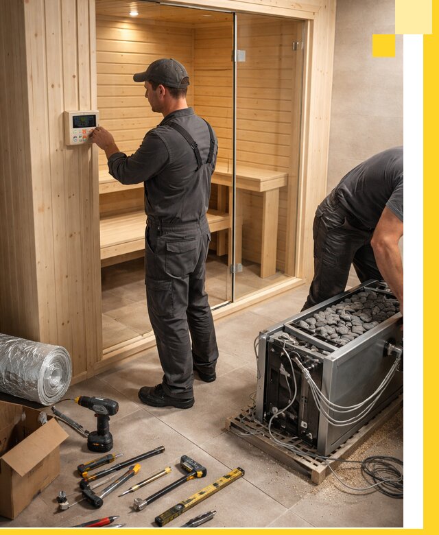 Поставка, установка и монтаж электрических саун в Усинске