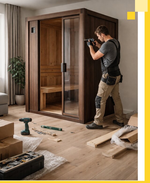 Установка и производство мини саун под ключ в Усинске