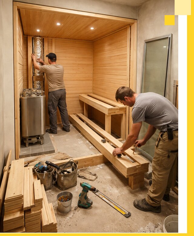 Проектирование и установка домашних саун под ключ в Усинске