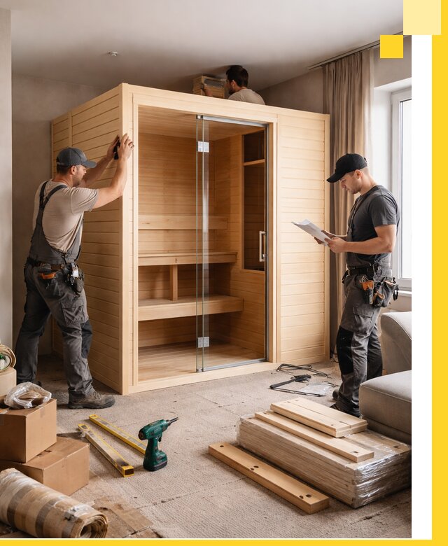 Установка и благоустройство саун в квартире в Усинске