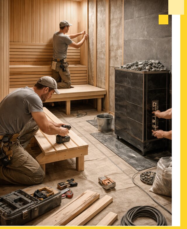 Дизайн и строительство интерьерных саун под ключ в Усинске
