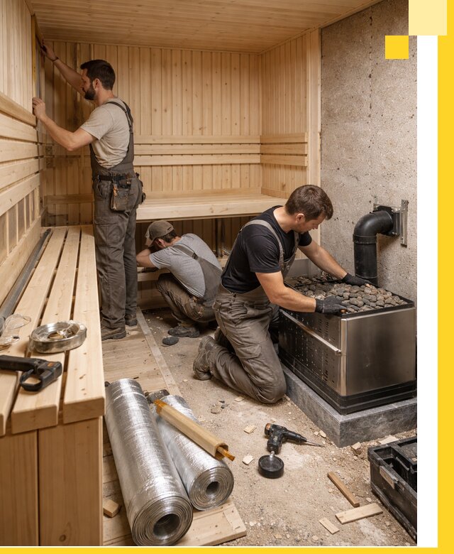 Индивидуальные сауны на заказ в Усинске под ключ, проект и монтаж