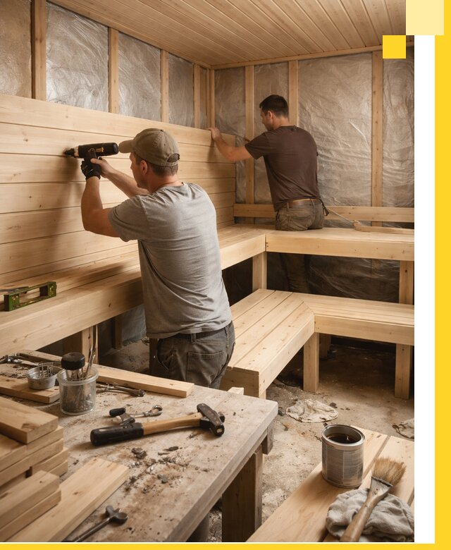 Профессиональная отделка бань и саун под ключ в Усинске