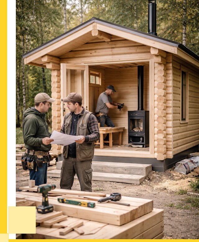 Монтаж бань под ключ в Усинске — от 204760 р. | ЭриданСнс