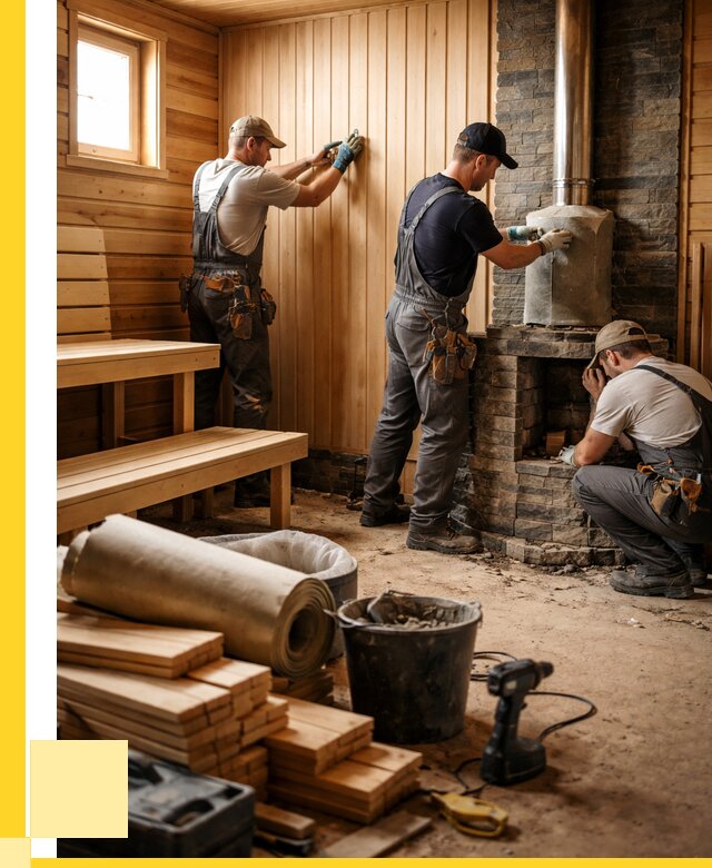 Ремонт бань под ключ в Усинске от 46071 р. | ЭриданСнс