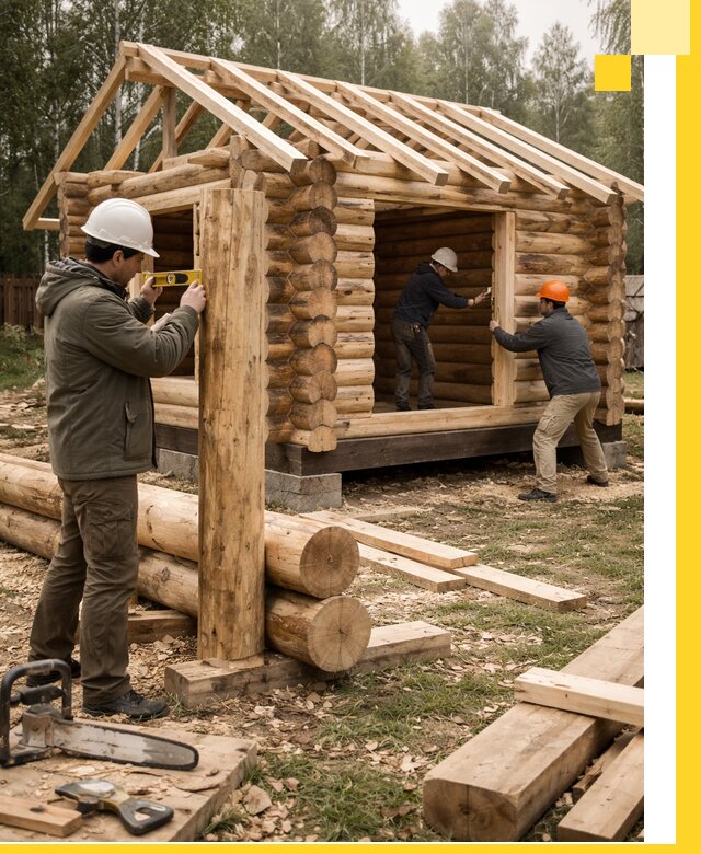 Строительство бань для дачи под ключ в Усинске с доставкой и монтажом